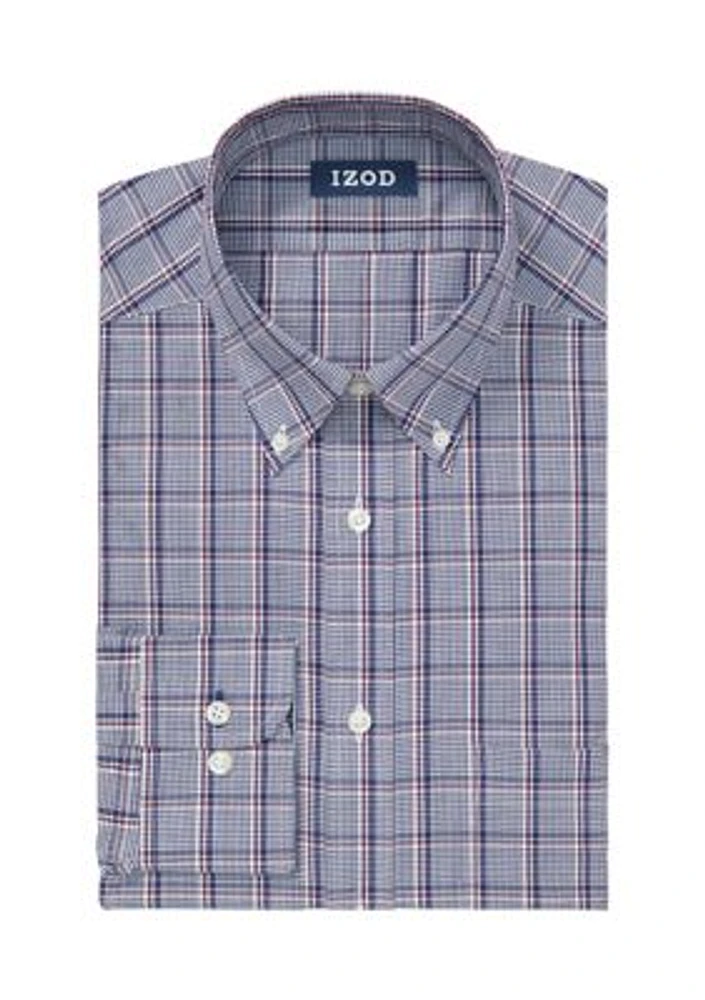 Men's Big Regular Fit Plaid Dress Shirt