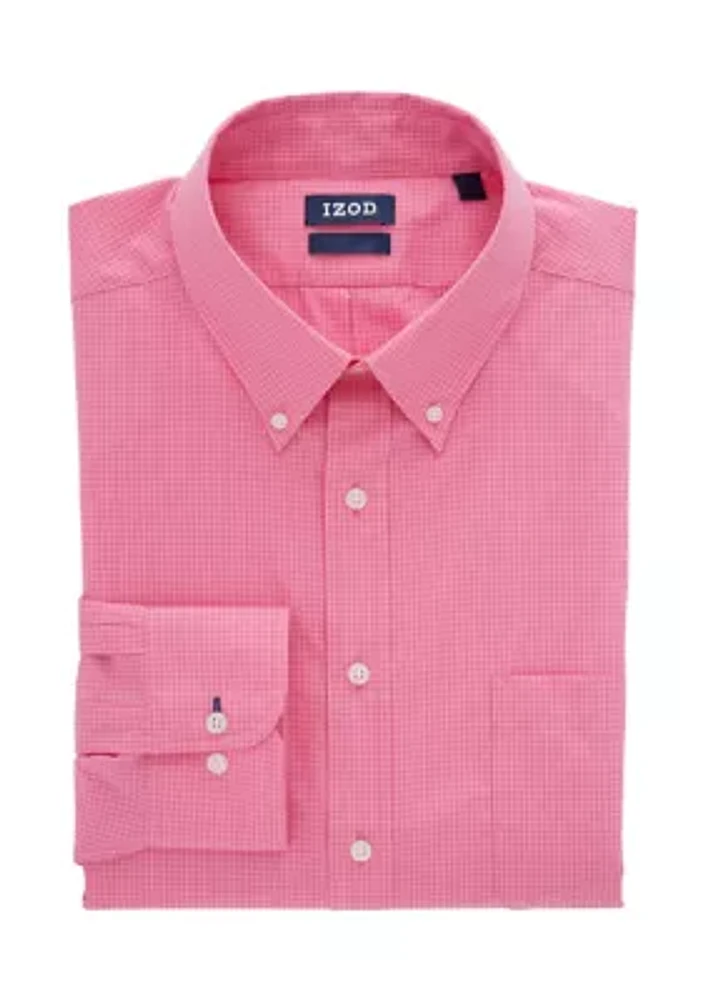 Men's Tall Allover Stretch Gingham Dress Shirt