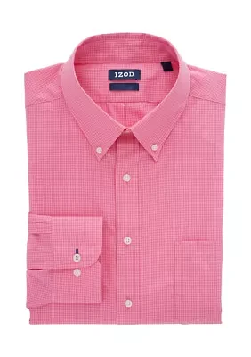 Men's Tall Allover Stretch Gingham Dress Shirt