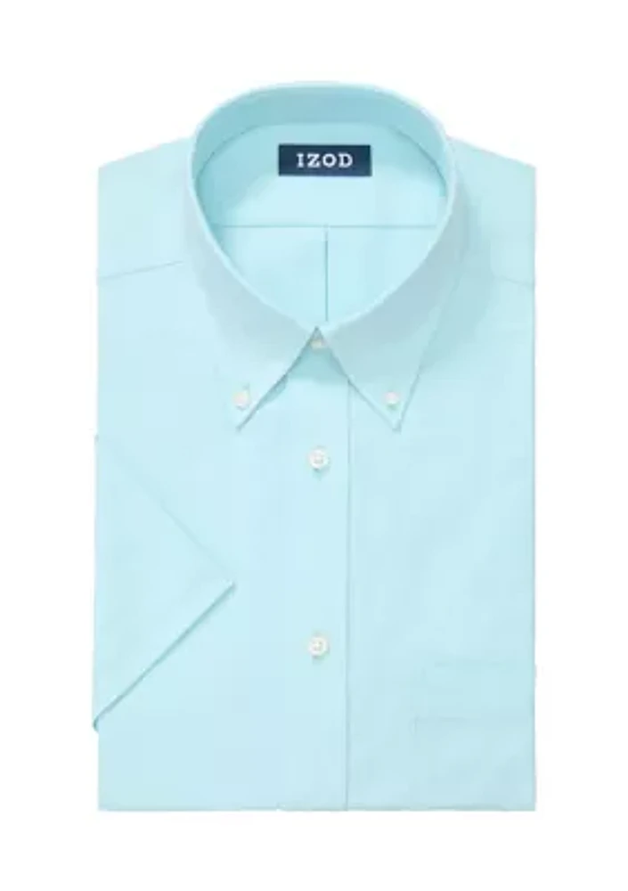 Men's Regular Fit All Over Stretch Short Sleeve Dress Shirt