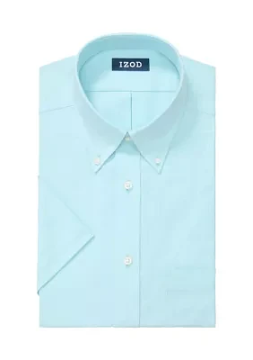 Men's Regular Fit All Over Stretch Short Sleeve Dress Shirt