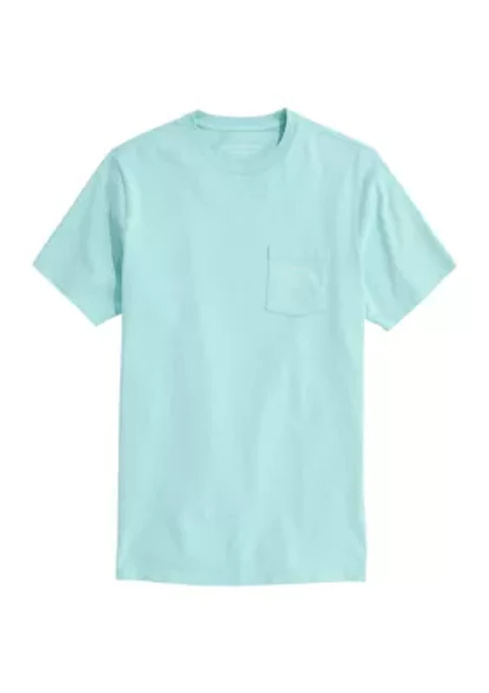 Men's Drift Dye Outlined Surf Logo Short Sleeve Pocket T-Shirt