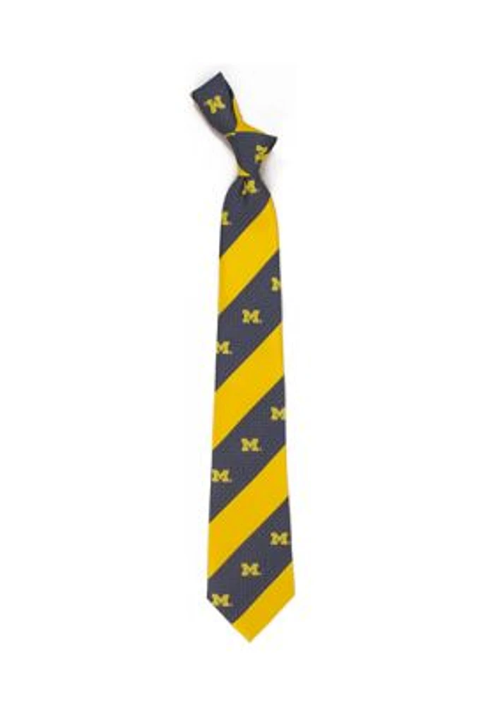 NCAA Michigan Wolverines Geo Stripe Tie