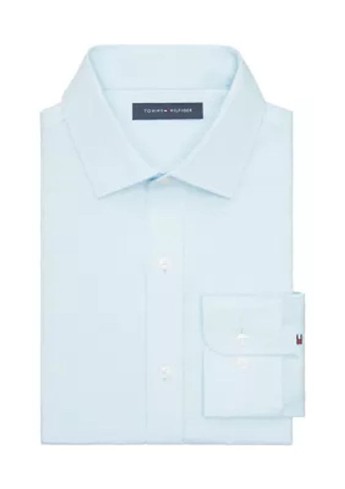 Men's Regular Fit Cotton Linen Dress Shirt