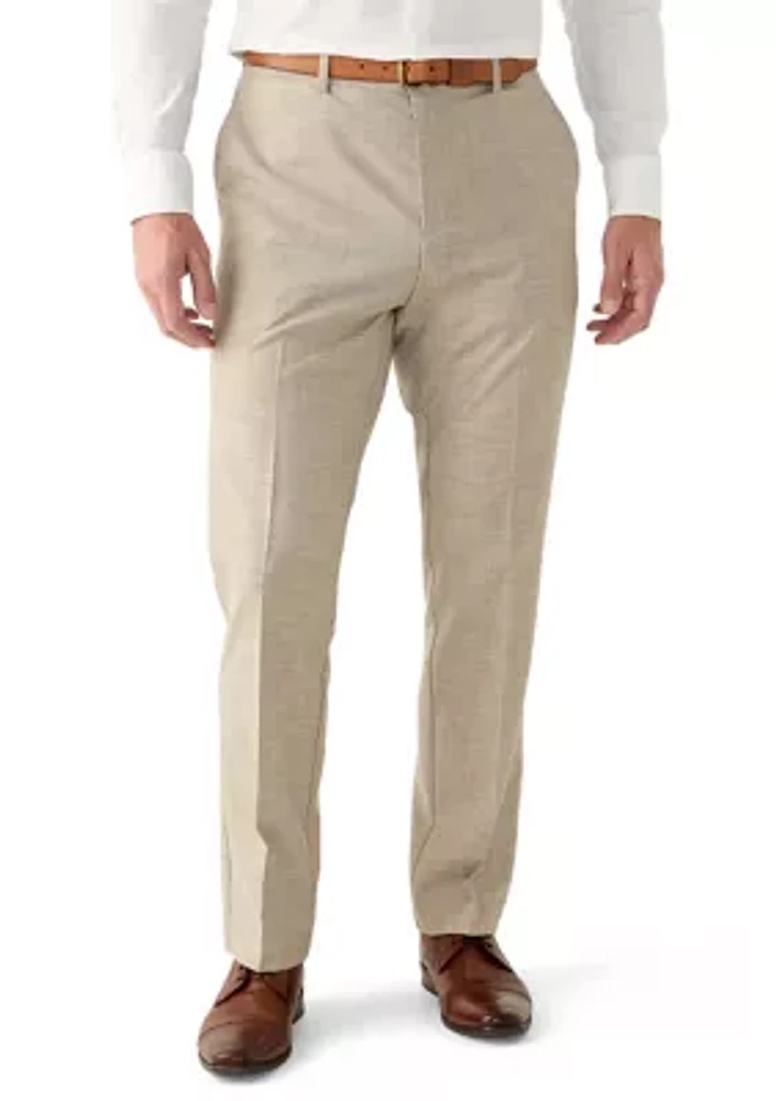 Men's Slim Sharkskin Dress Pants