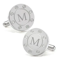 Stainless Steel Engravable Bolted Cufflinks