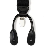Black Clip/Button Suspenders