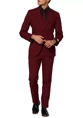 Blazing Burgundy  2 Piece Suit + Tie