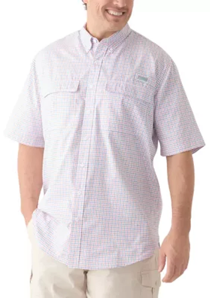 Big & Tall Short Sleeve Yarn Dyed Fishing Shirt