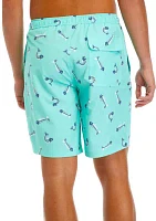 Printed Swim Trunks