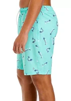 Printed Swim Trunks