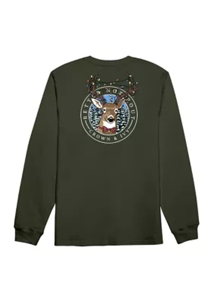 Deer Lights Long Sleeve Graphic T-Shirt