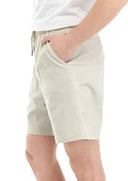 7" Pull On Twill Shorts
