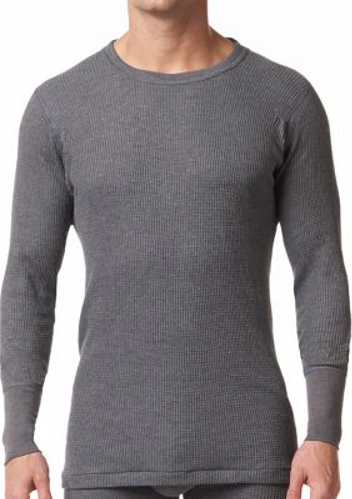 Men's Waffle Knit Thermal Long Sleeve Shirt
