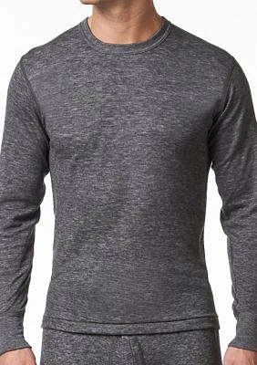 Men' s 2 Layer Merino Wool Blend Thermal Long Sleeve Shirt