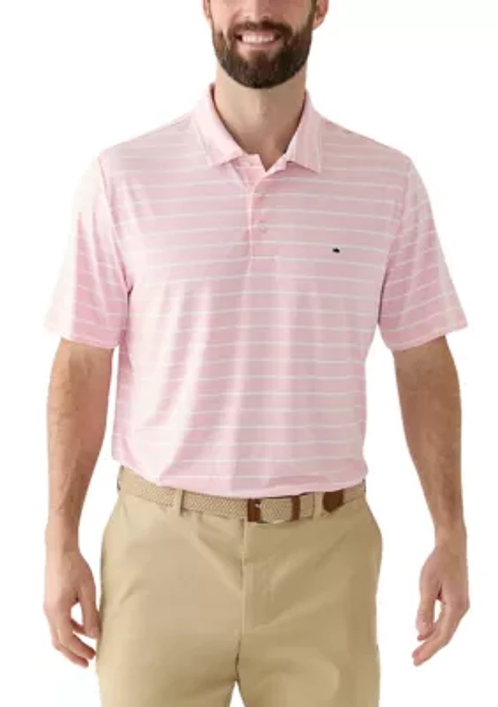 Striped Performance Polo Shirt