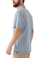 Striped Performance Polo Shirt