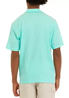 Short Sleeve Button Down Camp Shirt