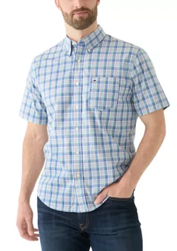 Short Sleeve Gingham Poplin Shirt