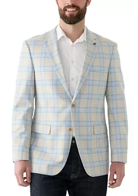 Big & Tall Plaid Printed Sportcoat