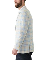 Big & Tall Plaid Printed Sportcoat