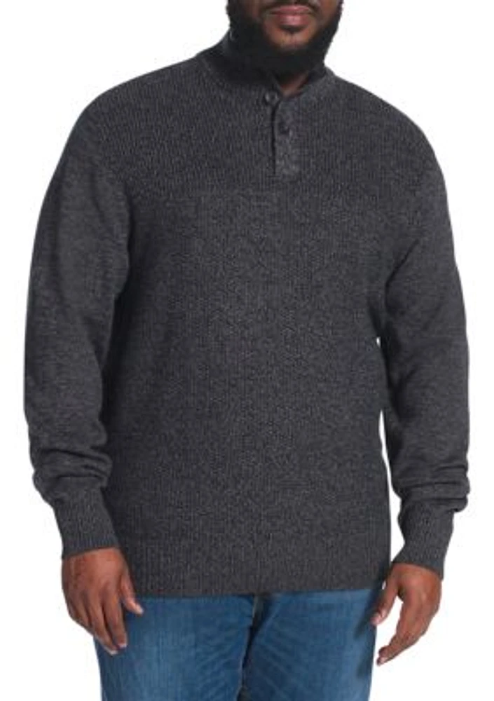 Big & Tall Mock Neck Pullover Sweater