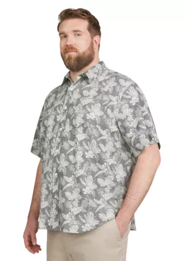 Big & Tall Coastland Wash Floral Printed Shirt