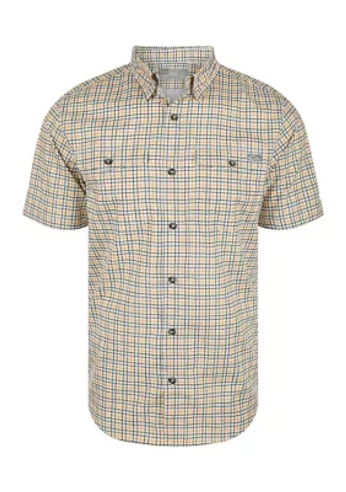 Men's Frat Tattersall Button Down Short Sleeve Shirt