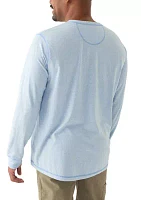 Big & Tall Long Sleeve Jaspe Henley Shirt