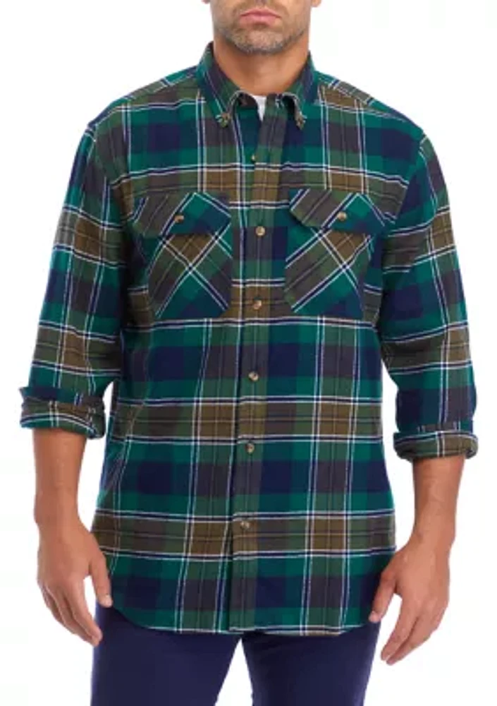 Long Sleeve Flannel Woven Shirt