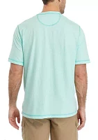 Short Sleeve Jaspe Henley Shirt