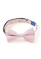 Two Bar Seersucker Stripe Bowtie