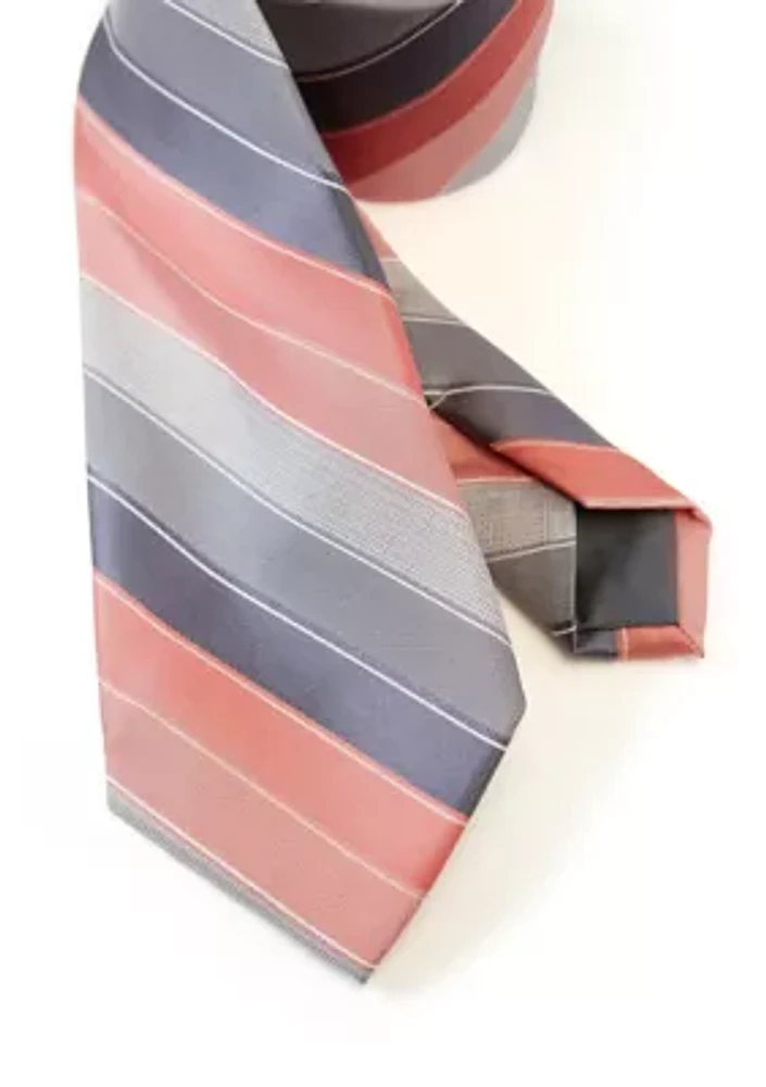 Textured Linen Stripe Tie