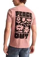 Peace Out Flowers Graphic T-Shirt