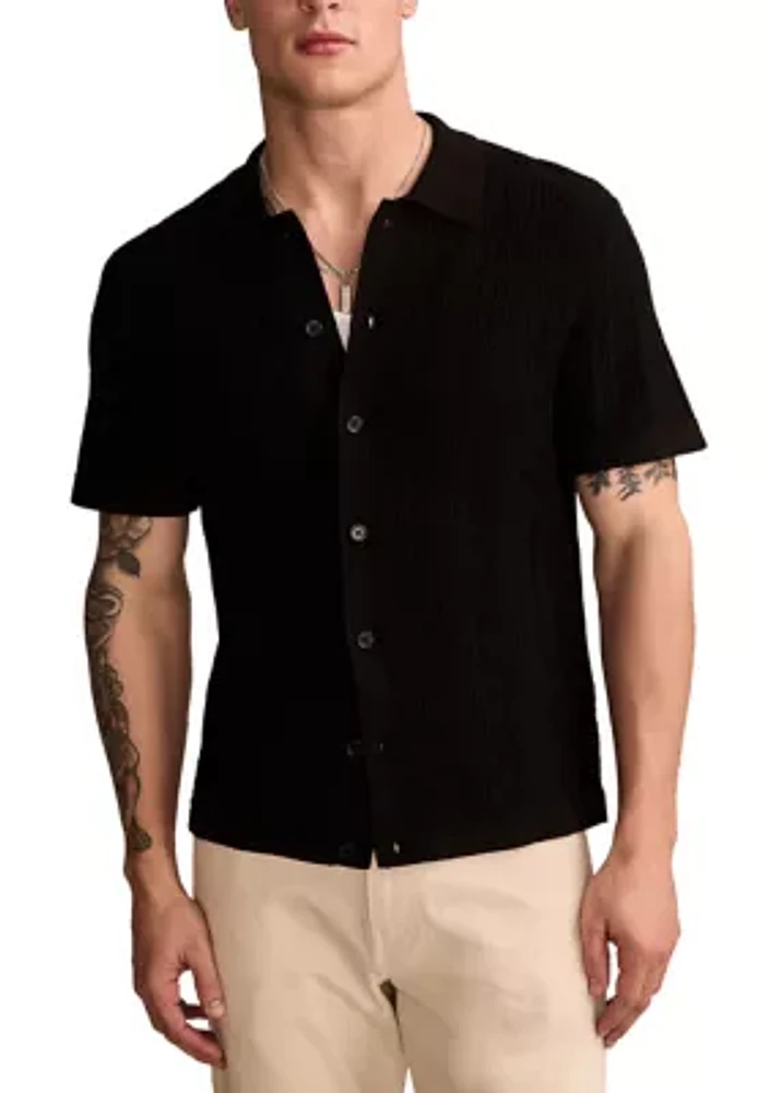 Short Sleeve Button Down Sweater