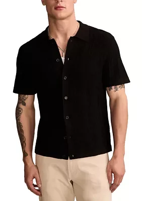 Short Sleeve Button Down Sweater