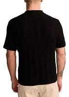 Short Sleeve Button Down Sweater