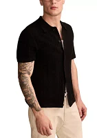 Short Sleeve Button Down Sweater
