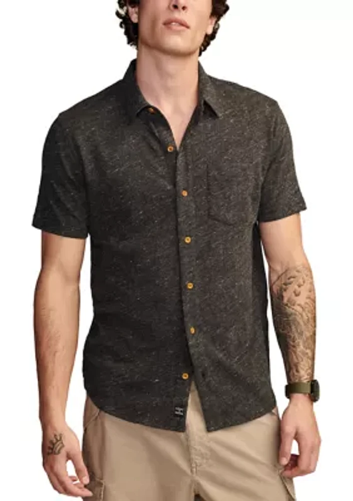 Linen Short Sleeve Button Up Shirt