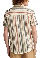 Big & Tall Multi Stripe Linen Button Down Shirt