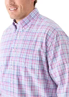Big & Tall Allover Stretch Regular Fit Button Down Shirt