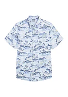 Big & Tall Dockside Chambray Short Sleeve Button Down Shirt