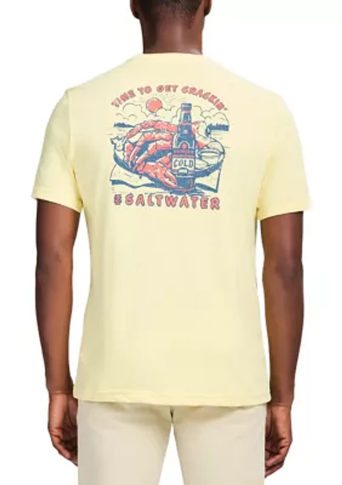 Short Sleeve Soft Washed Graphic Crew T-Shirt
