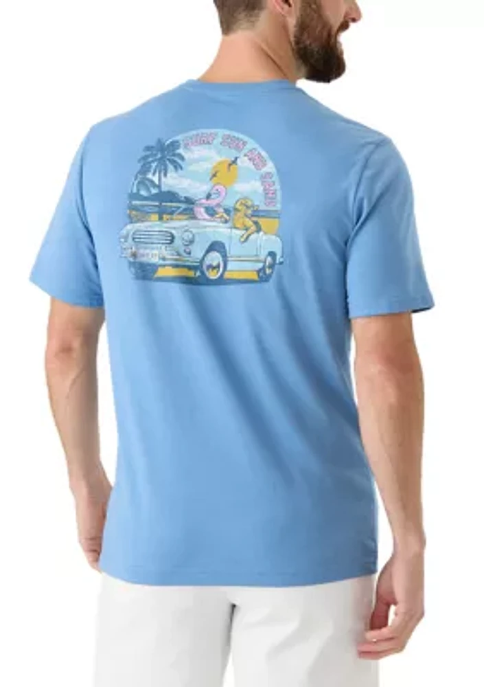 Short Sleeve Beach Graphic T-Shirt