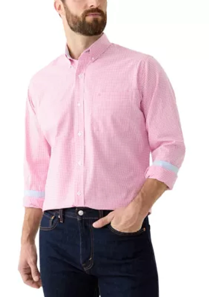Long Sleeve Performance Gingham Shirt