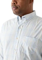 Big & Tall Long Sleeve Performance Comfort Roadmap Woven Shirt