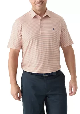 Big & Tall Swinglfex Elite Clubhouse Mini Stripe Golf Polo Shirt