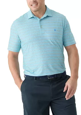 Big & Tall SwingFlex Elite Clubhouse Multi Stripe Polo Shirt