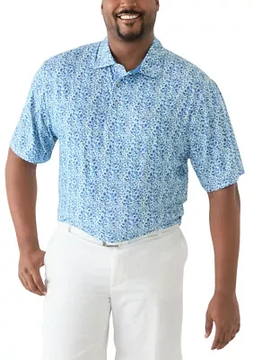 Big & Tall Swingflex Elite Printed Polo Shirt