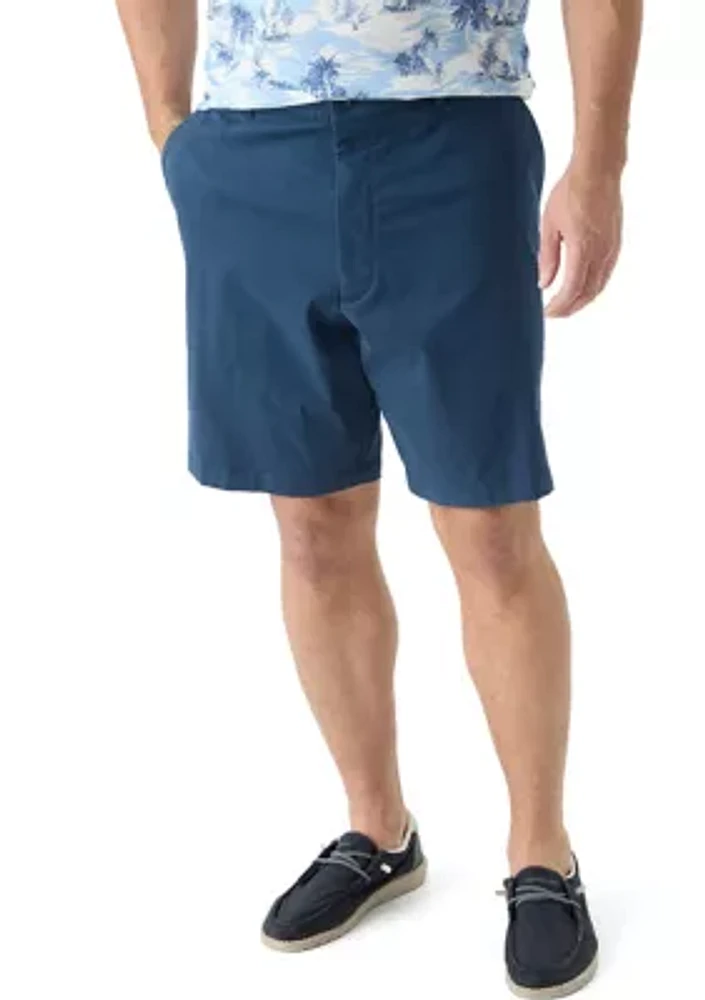 Big & Tall Flat Front Saltwater Twill Shorts